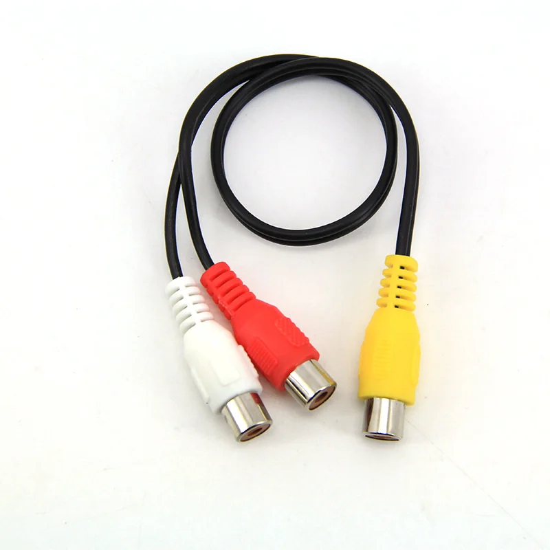 2 разъема RCA «папа» на 2 разъема RCA «папа» «мама» 2RCA Разветвительные кабели для аудио/видео удлинителя Красный и белый шнур