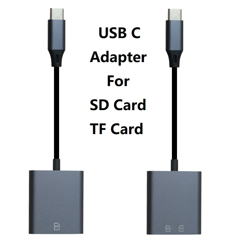 USB C SD Card Reader Adapter Type C Micro SD Memory Card Reader for TF SD Micro SD SDXC SDHC Compatible with iPhone 15/16 Galaxy