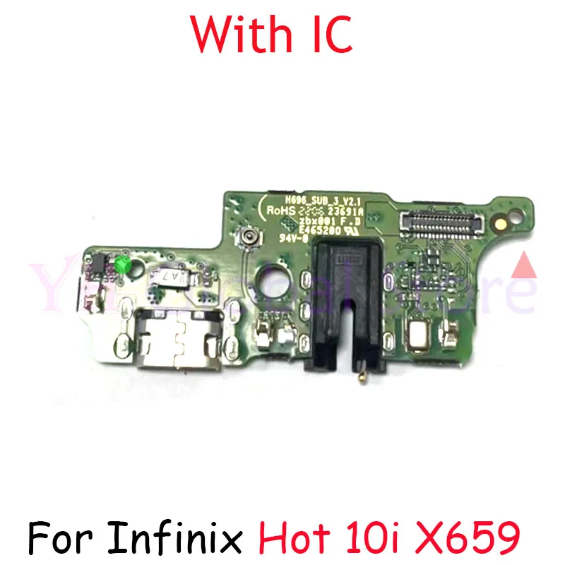 Placa de carga USB para Infinix Hot 9, 10, 10i, 11 Play, X659, X680, X682, X688, puerto de base, Cable flexible, piezas de reparación