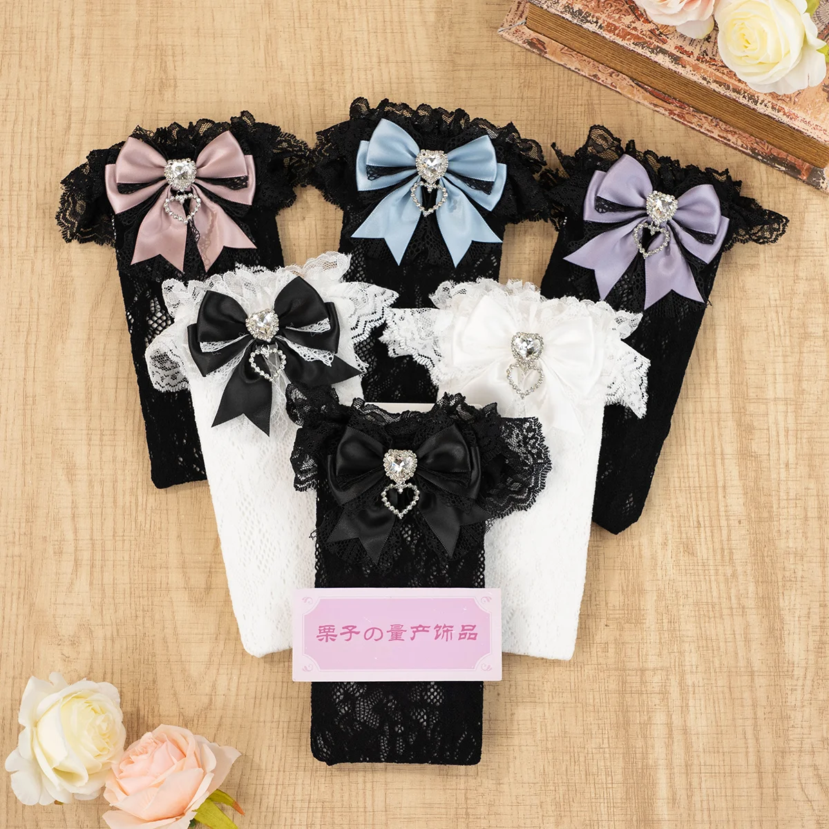 JK Lolita Lace Stockings Bow Knot Sweet Socks Female Long Stocking Teen Uniform Calf Socks Student Cute JK Socks