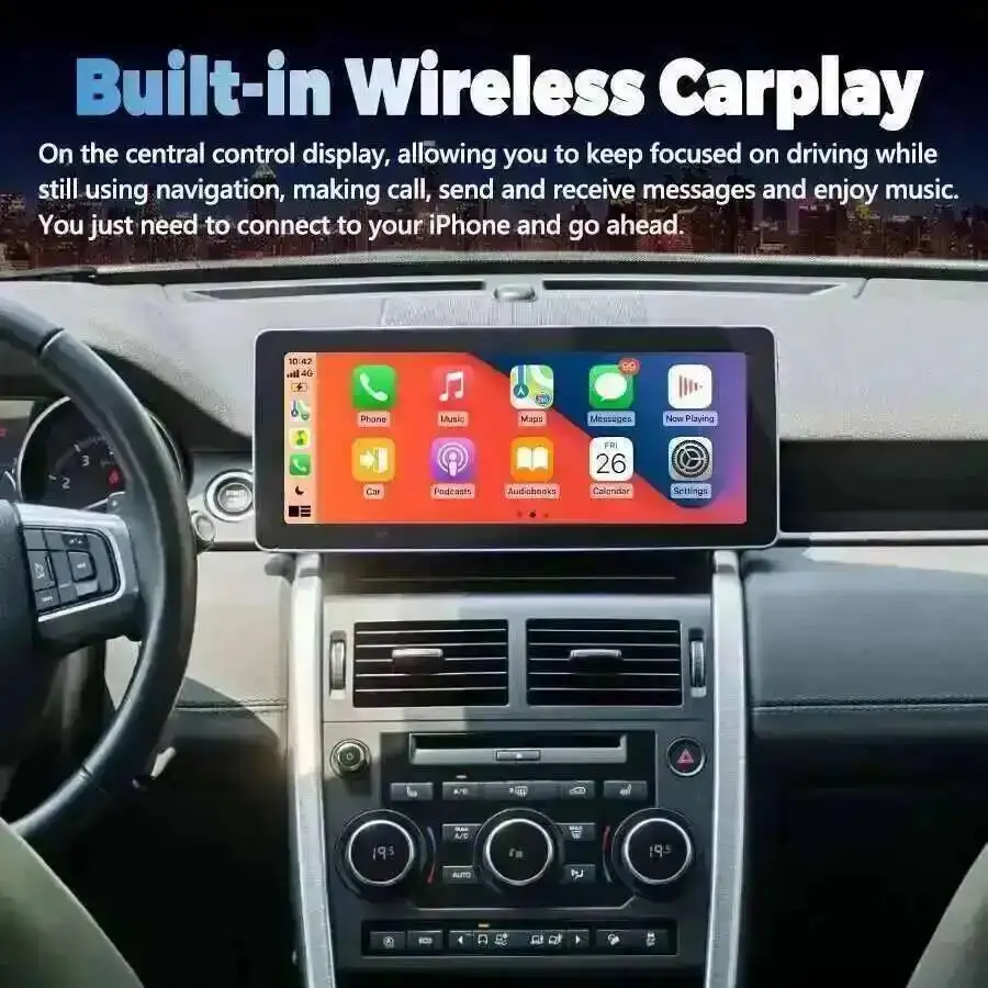 S 12.3 Inch Android15 Auto Radio For Land Rover Discovery Sport L550 2015-2019 Multimedia Player GPS Navigation Stereo Head Unit