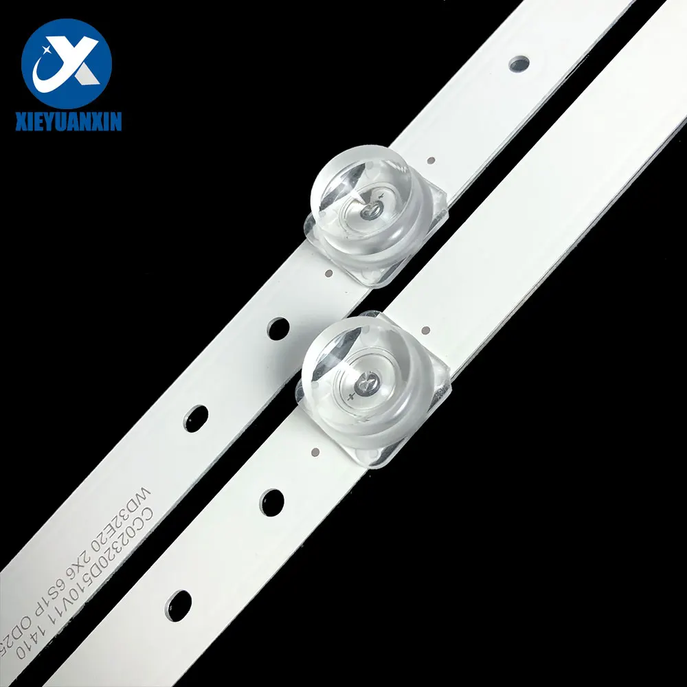 6V&2W 510mm 2Pcs/Set Bar LED TV Backlights For TCL 32 Inch CC02320D510V11 LED Strips WD32E20 2X6 6S1P 0D25 5032B 5032A