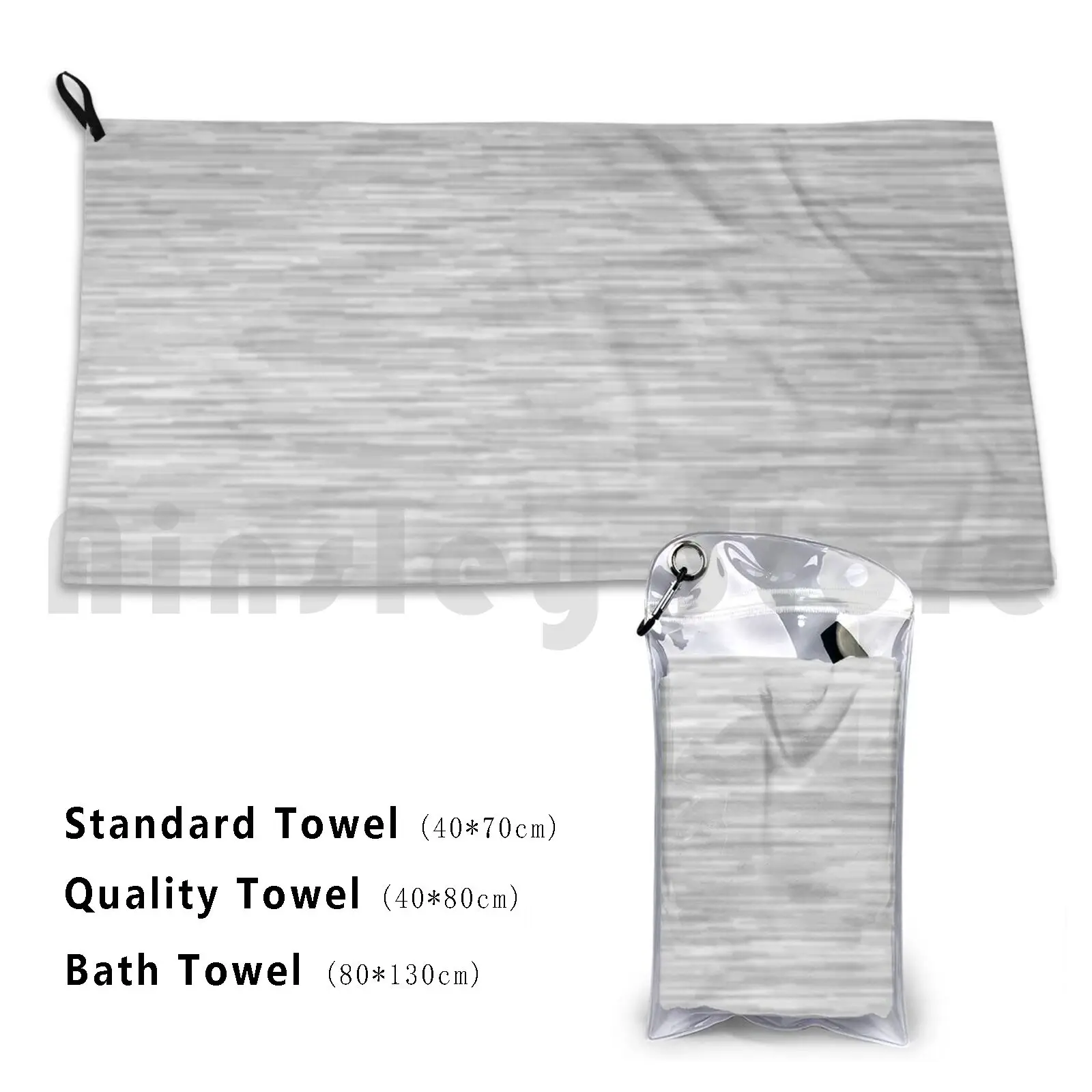 Light Grey Heathered Fabric Effect Bath Towel Beach Cushion Face Plain Simple Basic Colorful Colourful