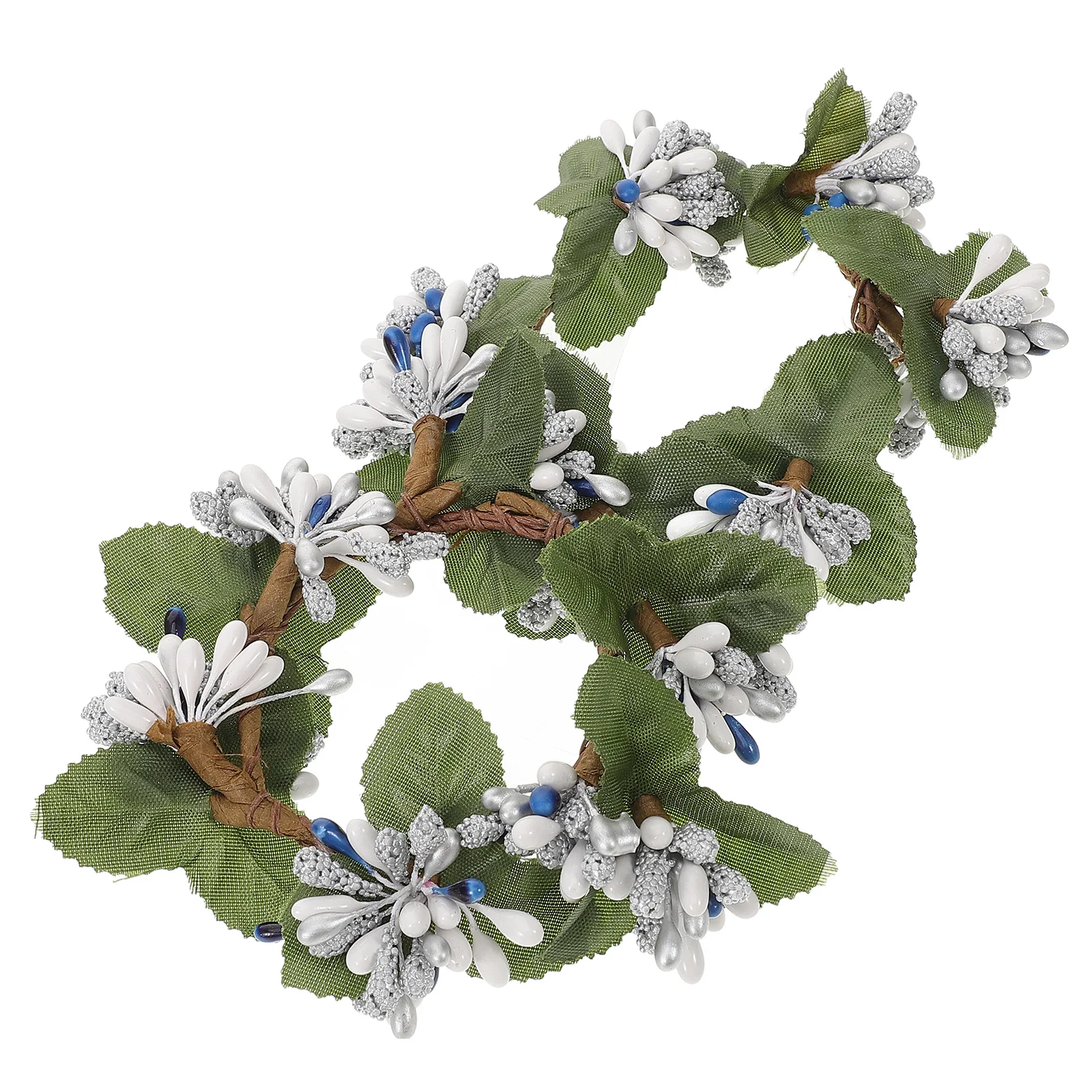 

2pcs Simulated Wreath For Christmas Decor Artificial Flower Ring Home Wreaths Xmas Ornament Door Wall Hanging