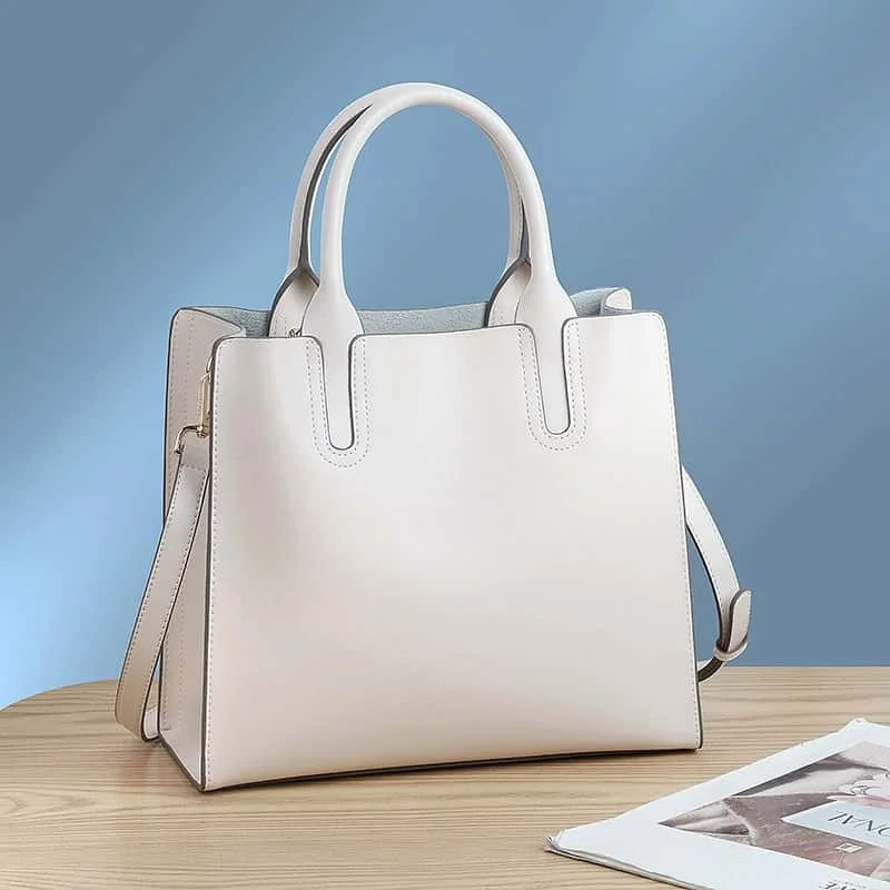 

Women's Large-Capacity Genuine Cowhide Handbag High-End Fashionable Crossbody Bag Stylish Leather Purse for Ladies