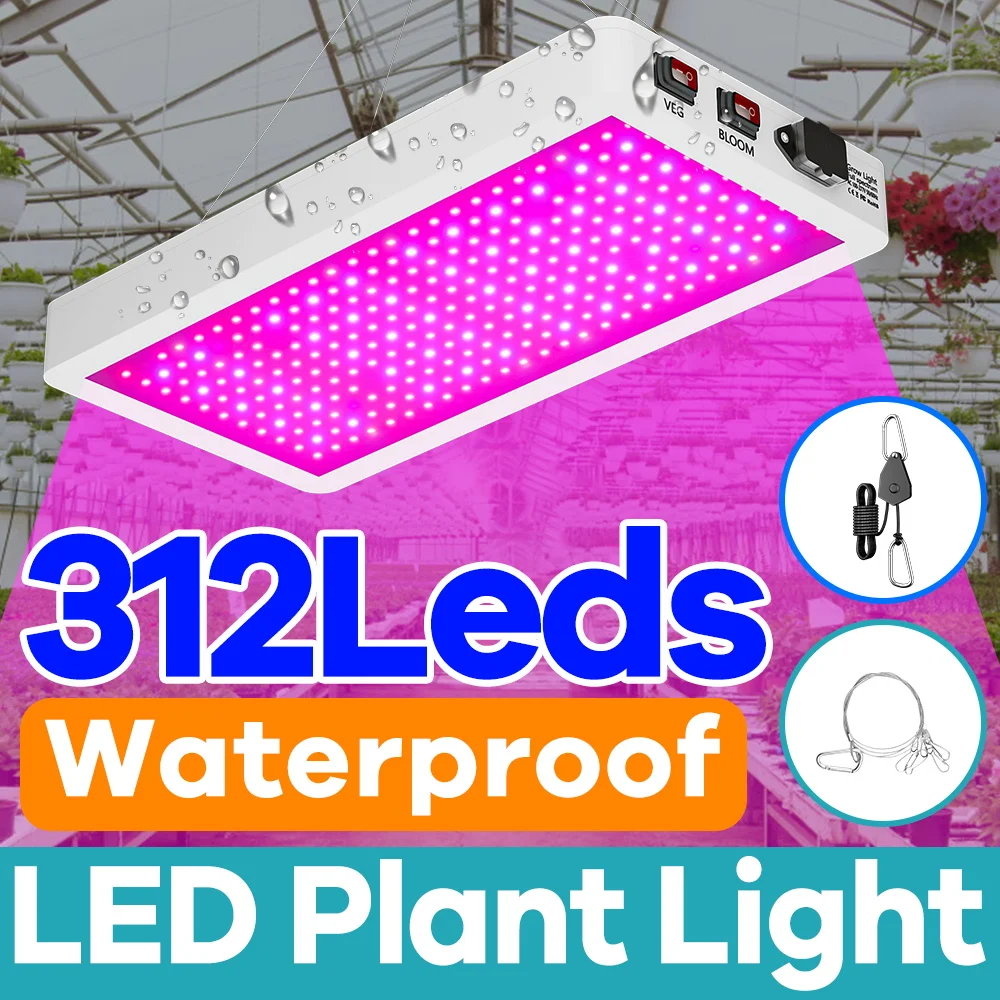 

LED Plant Grow Light Full Spectrum 500W BLoom/VEG 2Modes Hydroponic Greenhouse Tent Growth Box Fruit Succulent Cultivation Lamp