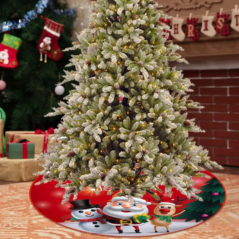 Christmas Tree Skirt Christmas Decor Mats 35 Inch Thick Adorable Decorative Christmas Tree Skirt Clearance For New Year Home