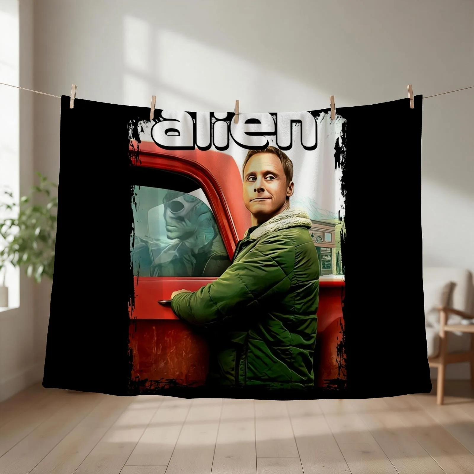 Resident Alien Series Art Perfect Xmas Gift Fan Throw Blanket Beach Nap Personalized Gift Furry Blankets