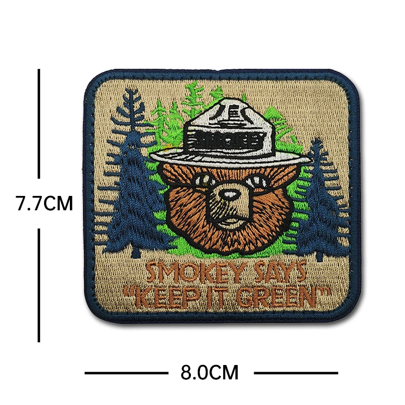 Nature Park Sunset Outdoor Scenery embroidery patch Hook Loop armband Personality morale chapter DIY backpack Tactical Patches