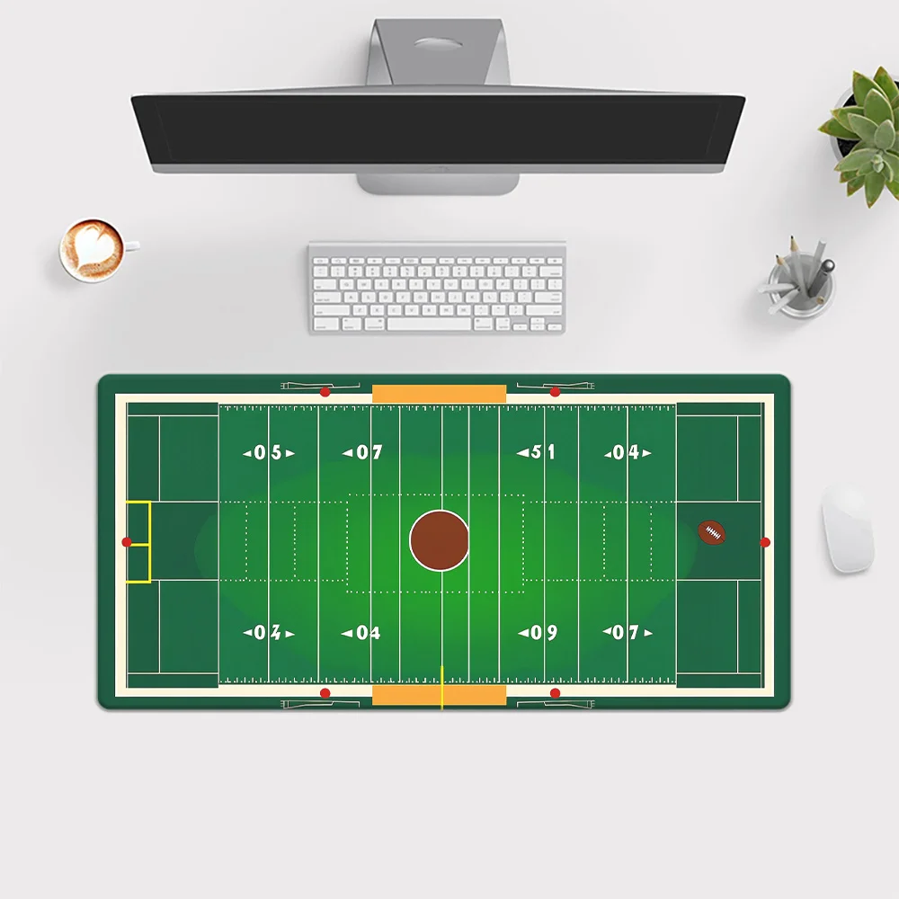 American Football Field Extended Mouse Pad Anti-Slip Rubber Desk Mat for Gamers and Office Use
