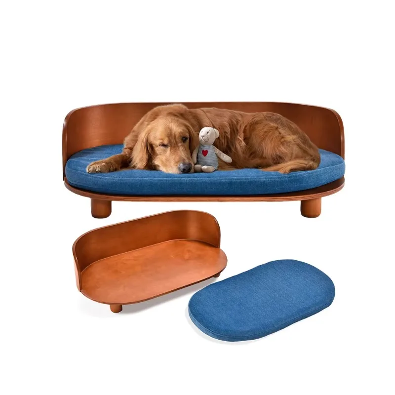 

Luxury Fashion Design Solid Wood Waterproof Pet Furniture Elevated