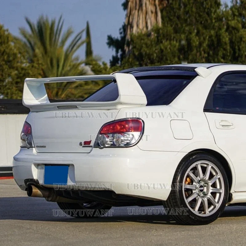 UBUYUWANT High Quality Plastic FRP Gloss Black or Prime Rear Wing Spoiler For Subaru Impreza WRX STI 2004-2007