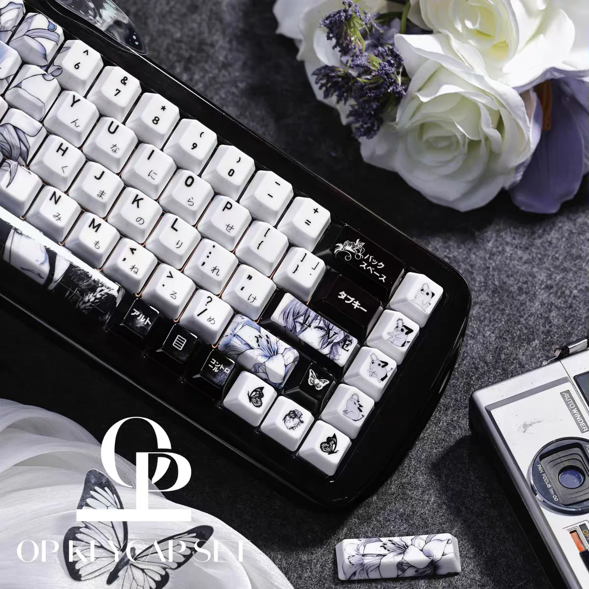 NEW REZE Ceramics Theme Keycaps Set Cherry Profile Keyboard Caps Custom Key Caps for Mechanical Keyboard Accessories Gift 122key