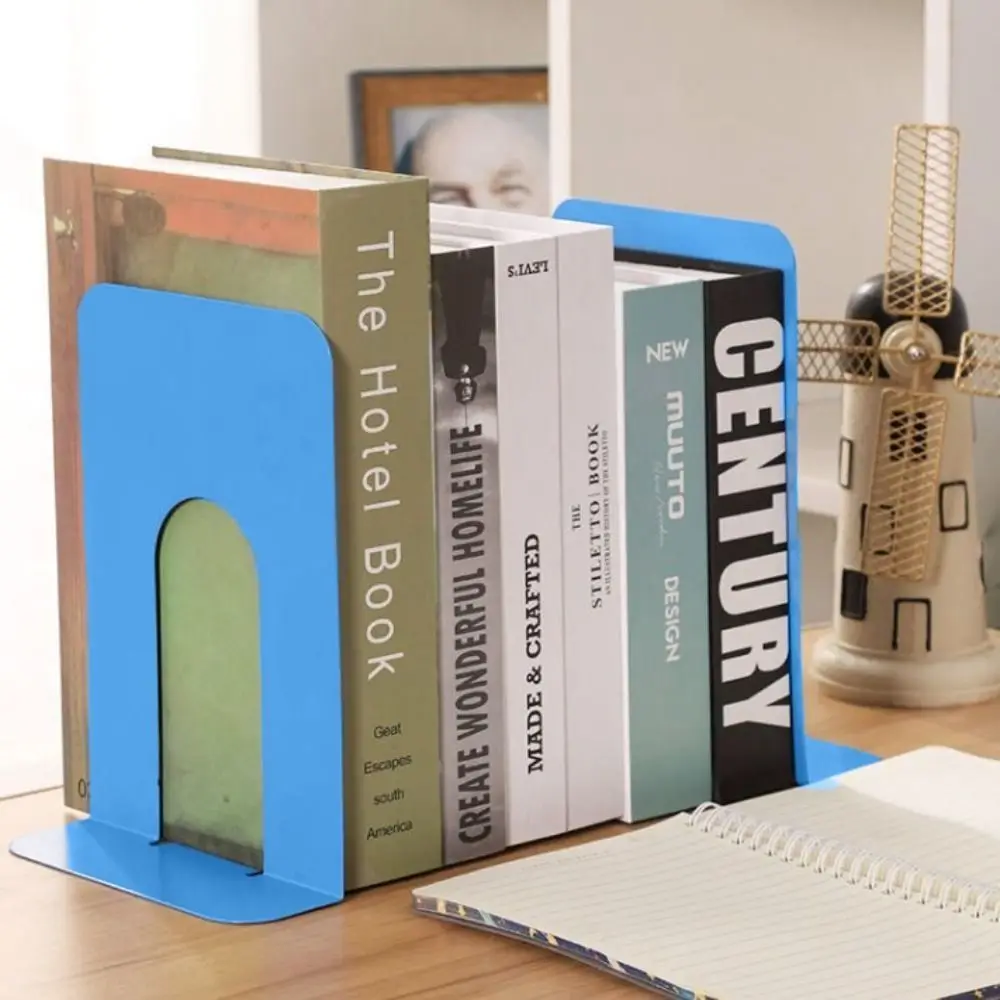 Book Holder L-shaped Desk Bookends INS Durable Iron Book Stand Display Simple Book Support Rack Bookshelf