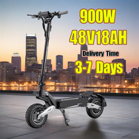 OOTD T10 E Scooter 900W Peak power 48V18AH Lithium Battery Fold Electric Scooter 11-inch All Terrain Tire E Scooters