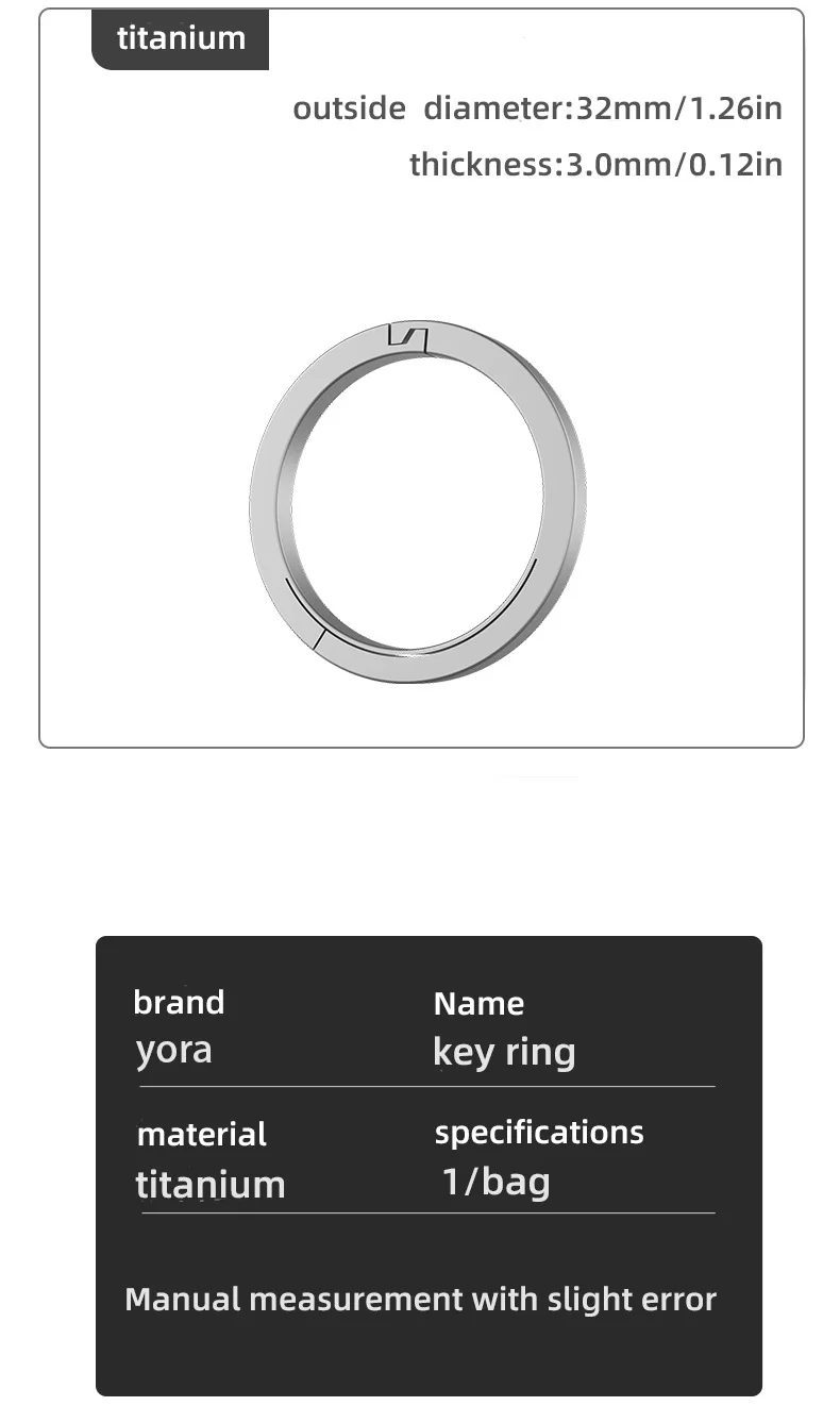 Titanium Alloy Quick Release Keychain Ring Buckle Waist Belt Buckle Quick Hanging Buckle Keyring Outdoor Tool EDC