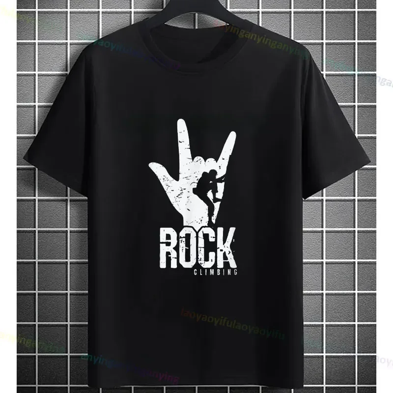 Classic Vintage Rock Climbing Funny Graphic Design T-shirt Pure Cotton Casual Short-sleev Outdoor Clothing Unisex Clothse