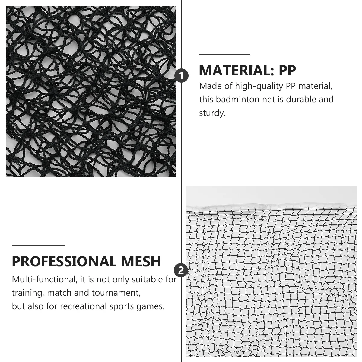 

1 шт. сетка для бадминтона, высококачественная полипропиленовая, прочная, легкая, складная, для занятий спортом на открытом воздухе, для тренировок, турниров, портативная