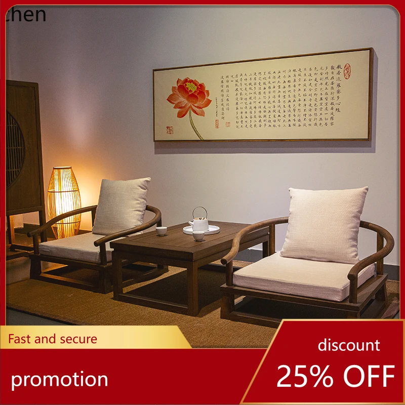 HT Old Elm Wood Tatami Tea Table Solid Wood Bay Window Table Solid Wood Balcony Table