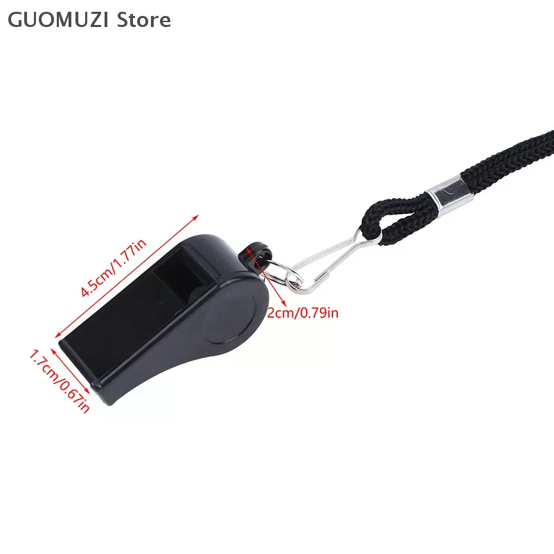 2/5/10Pcs High Quality Black Whistle For Sports Football Basketball Referee Training Outdoor Survival Whistle With Lanyard