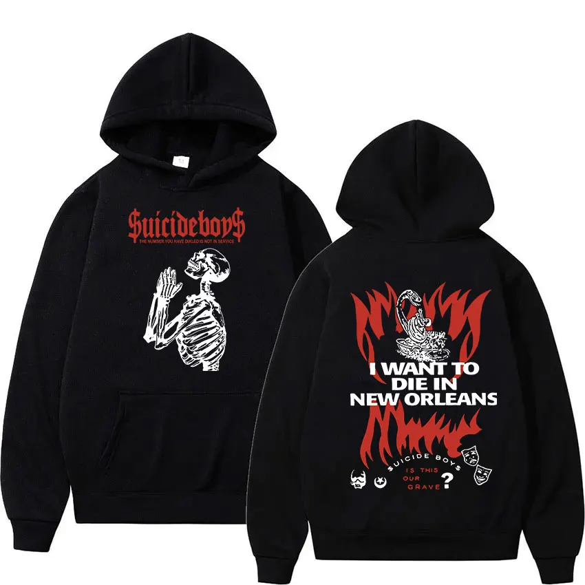 Suicideboys G59 2024 Tour Print Hoodie Men Hip Hop Vintage Fashion Pullover Sweatshirt Unisex Gothic Oversized Hooded Streetwear