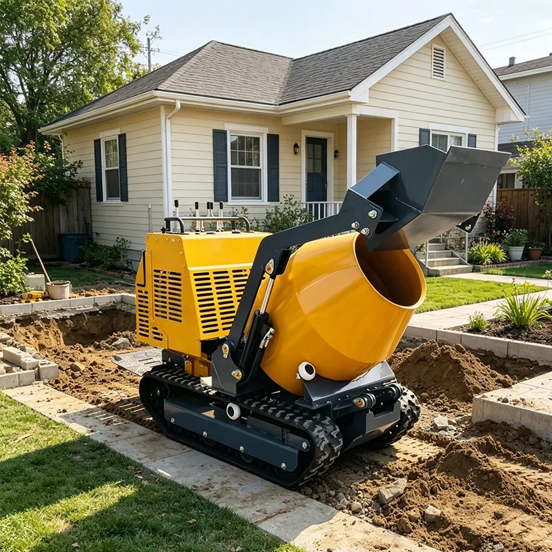 Mini Self Loading Concrete Mixer With Dumper Truck Concrete Mixer Construction Machinery Small Concrete Mixer