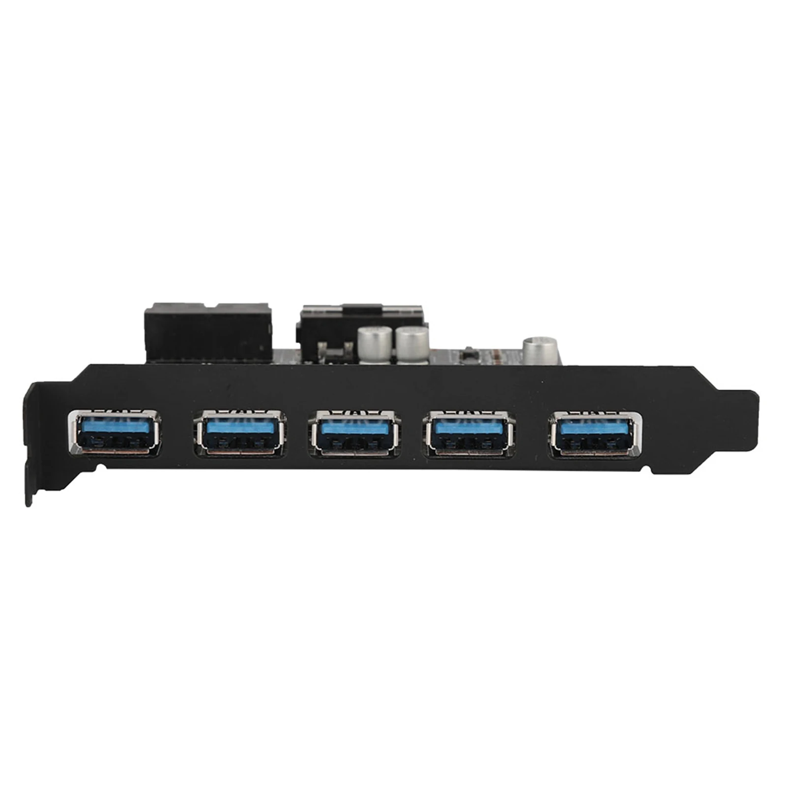 Universal PCI-E to 5 Port USB 3.0 19 Pin PCI Express Expansion Converter Adapter Card Connector High Speed Stable Transmission