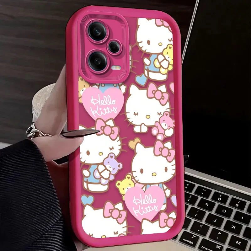 Hello Kitty Bella Cassa Del Telefono per Xiaomi Redmi Nota 13 14 12 11 Pro Plus 5G 12S 11S 10S 10 9 Redmi 14C 13C 12C 12 4G A3 A3X Etui