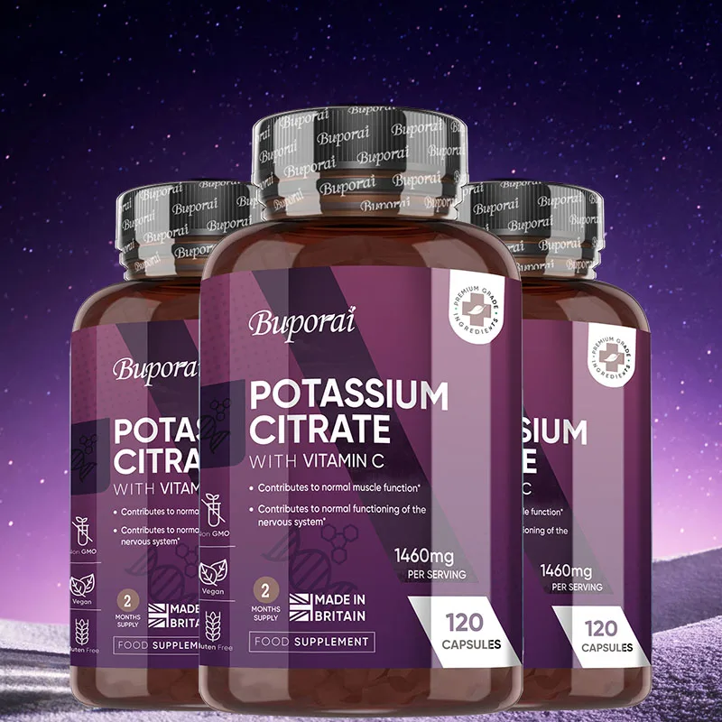 

Капсулы с цитратом калия — поддерживает функцию мышц, здоровье сердца, способствует балансу электролитов, улучшает качество сна.