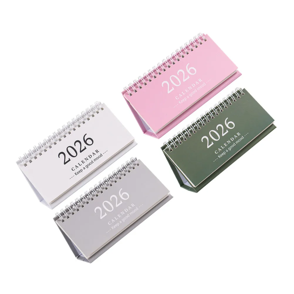 

4Pcs 2026 Desk Calendar Minimalist Long Format Standing English Monthly Planner for Office Home Study Professional Organization