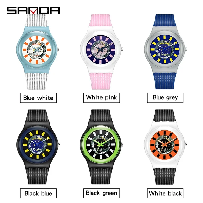 SANDA 3207 2023 Hot Sell New Waterproof Sport Watches Women Men Fashion Digital Wristwatch Casual Clock male Relogio Feminino