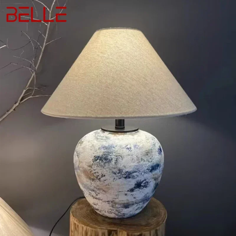 

BELLE Contemporary CeramicTable Lamp Creativity Living Room Bedroom Study Hotel Homestay engineering Desk Light