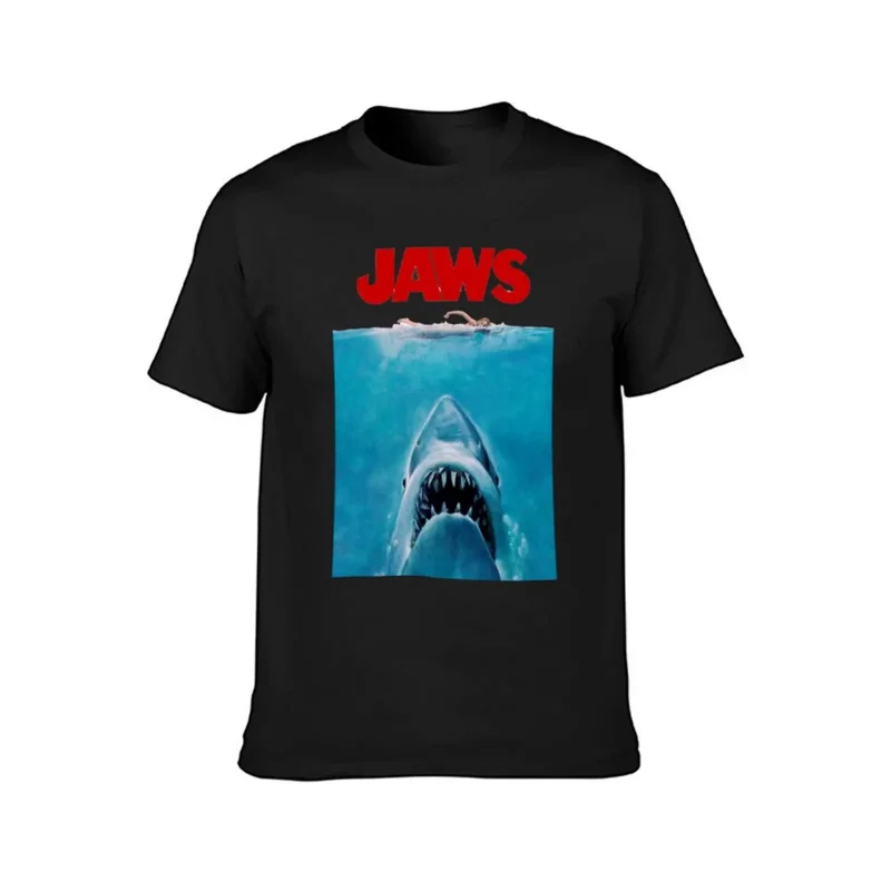 Jaws Original Movie Poster T-Shirt vintage clothes oversized Blouse quick-drying men clothings