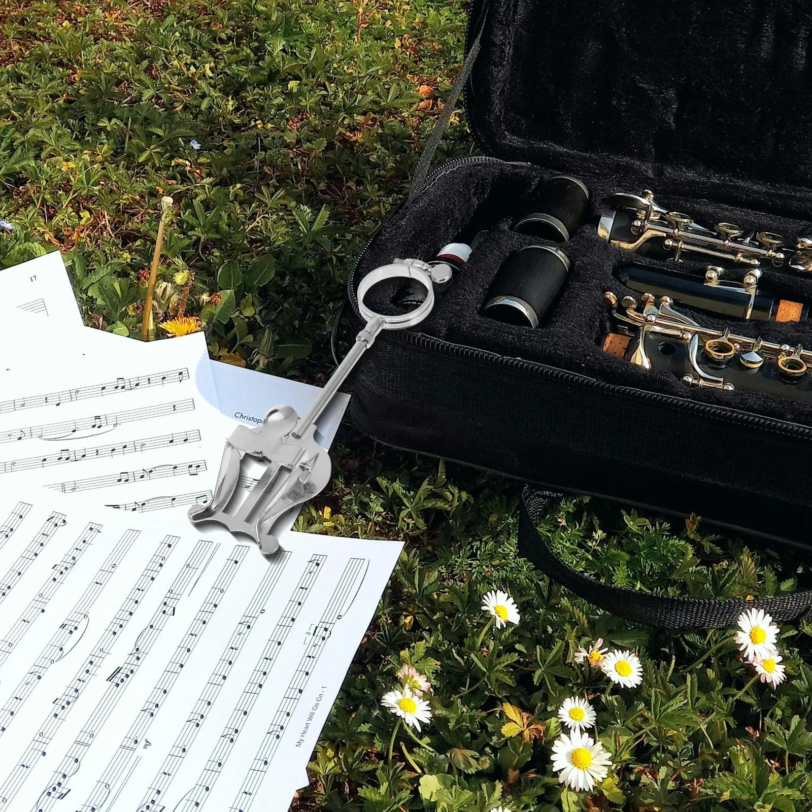 

Durable Iron Clarinet Sheet Music Clip Sturdy Music Holder Clip Exquisite Craftsmanship Compact Portable Practical Gift