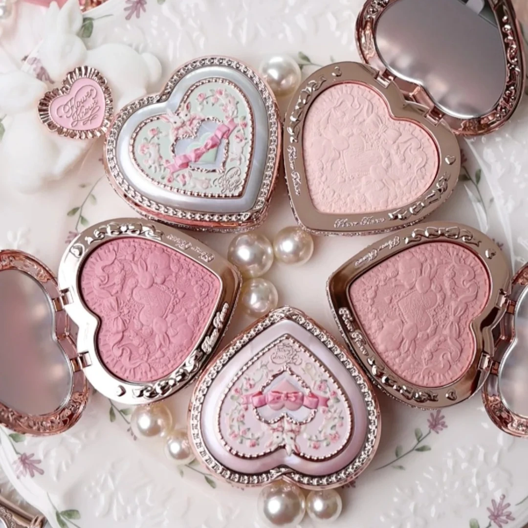 Flower Knows Bunny Garden Collection blush Lyophilized Silk Natural Look Facial Makeup Original Cosmetics