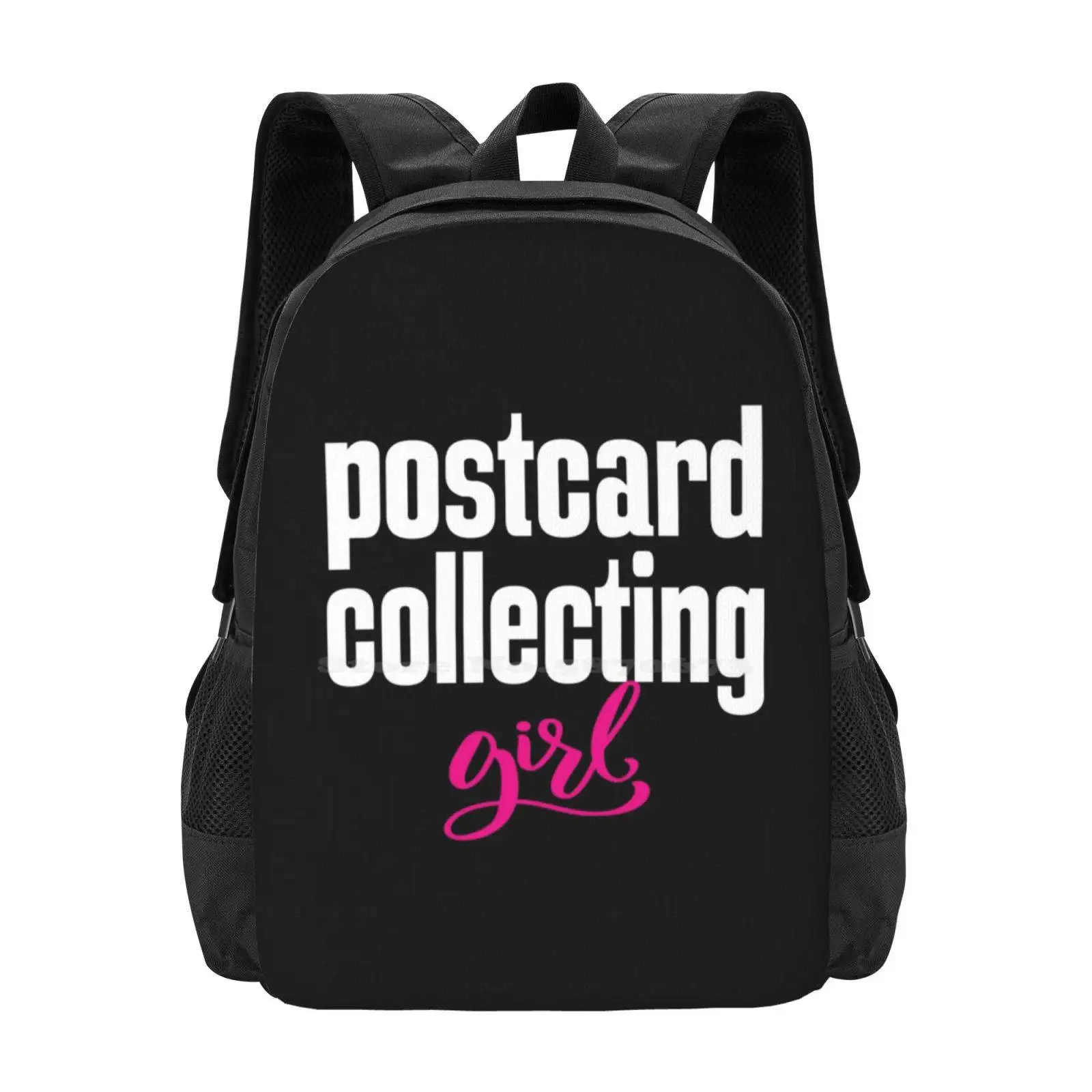 Postcard Collecting Deltiology New Arrivals Unisex Bags Student Bag Backpack Collect Moment Collecting Thing Vector Lettering