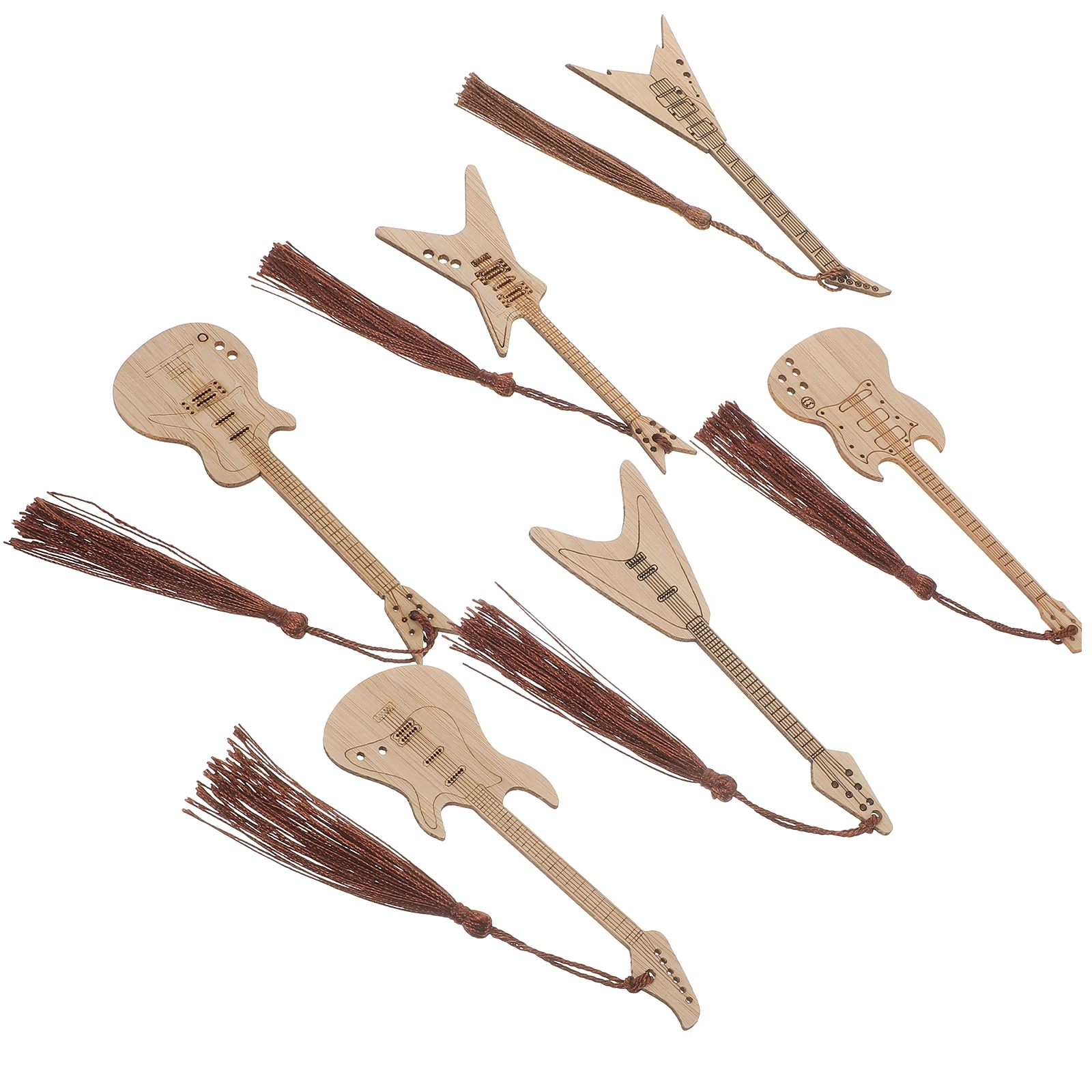 6pcs Wooden Bookmarks Creative Student Bookmark Craft Diy Gift For Readers Elegant Light Reading Page Marker Decorative