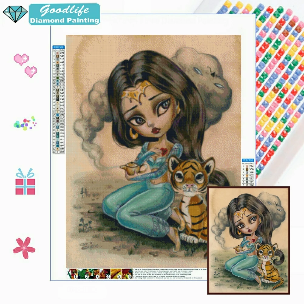 Aladdin and The Magic Lamp 5D DIY Diamond Painting Mosaic Embroidery Disney Cartoon Princess Cross Stitch Rhinestone Home Decor