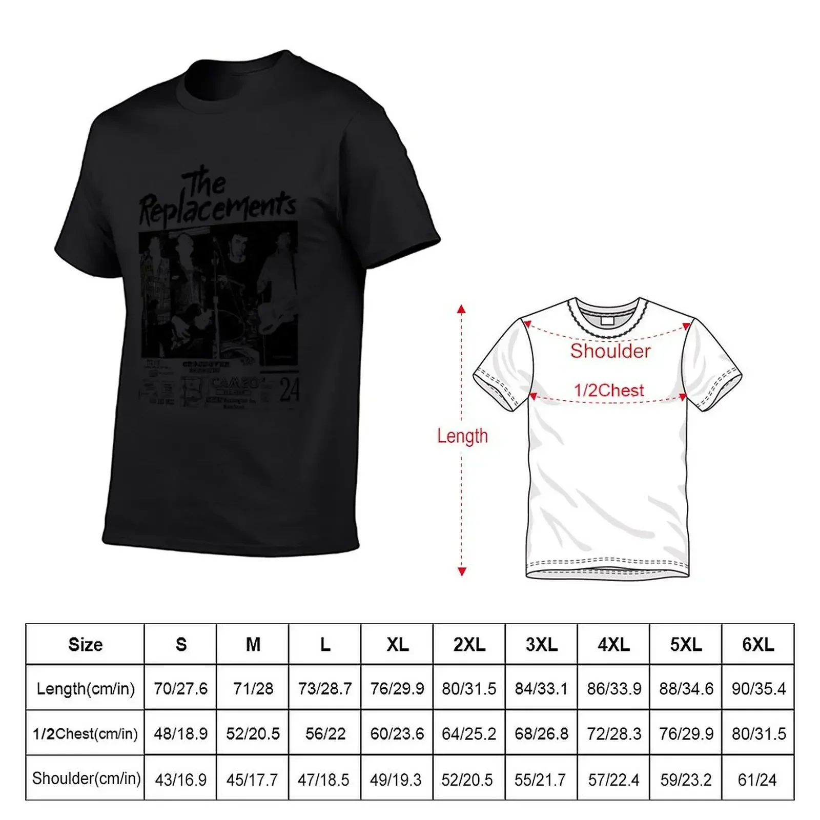 The Replacements Concert T-Shirt graphics Aesthetic clothing mens plain t shirts