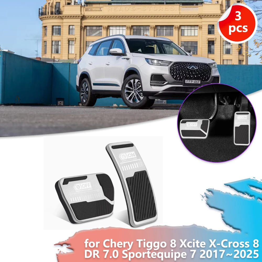 Педаль газового тормоза для Chery Tiggo 8 Xcite X-Cross 8 DR 7.0 Sportequipe 7 2017 ~ 2025 Резиновая противоскользящая подставка для ног Аксессуары Педаль газового тормоза для Chery Tiggo 8 Xcite X-Cross 8 DR 7.0 Sportequipe 7 2017 ~ 2025 Резиновая противоскользящая подставка для ног Аксессуары