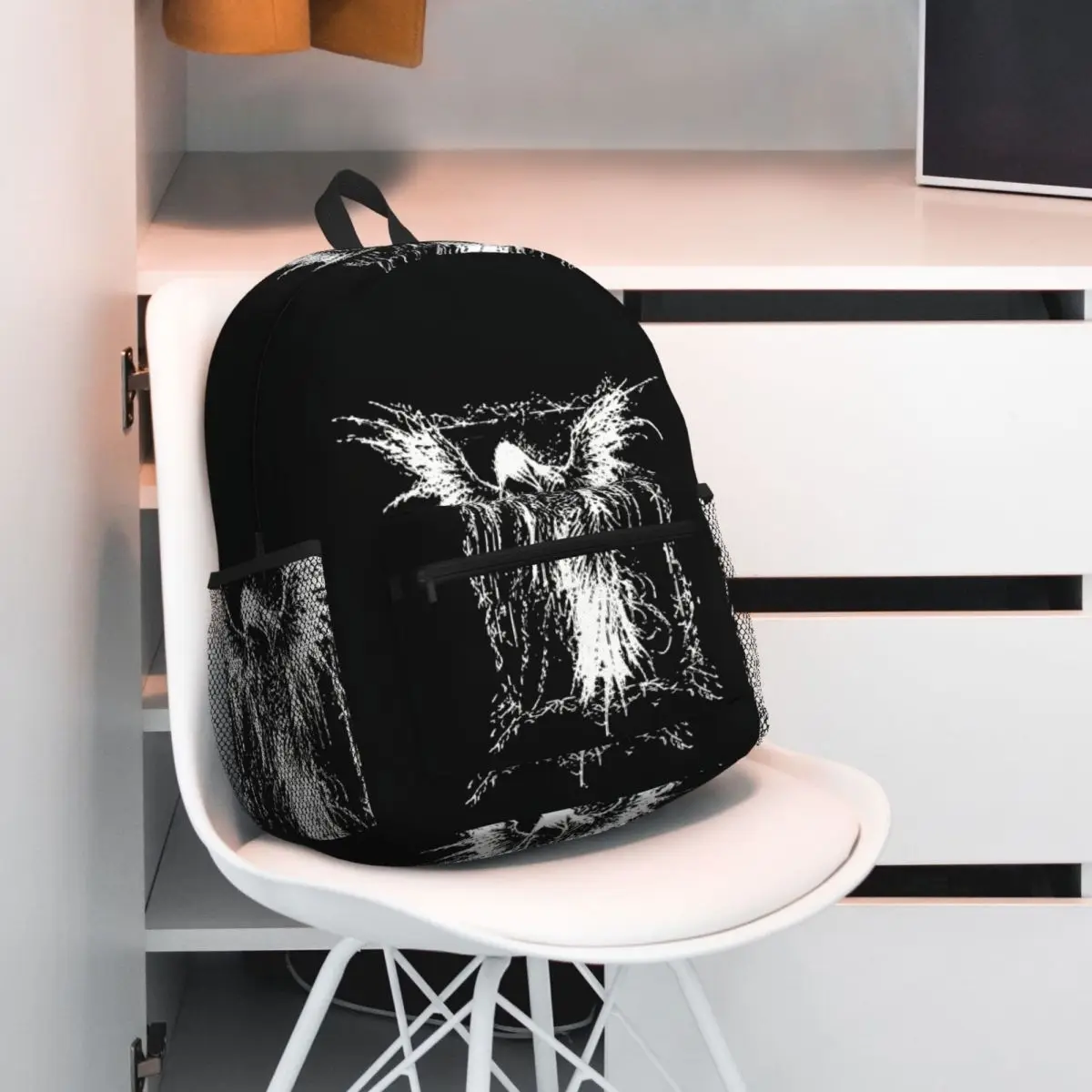 Retro Dark Angel Gothic Backpack Student BookBag Kids School Bag Computer Shoulder Bags for Boys Girls