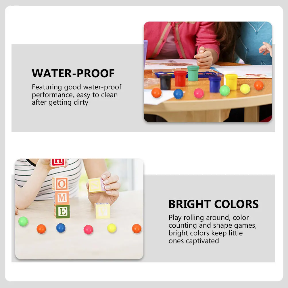 200 قطعة من كرات العد الملونة عالية الجودة من البلاستيك السلس بدون فقاعات للأطفال تعلم الرياضيات والتطوير البصري والتدريس المدرسي #6