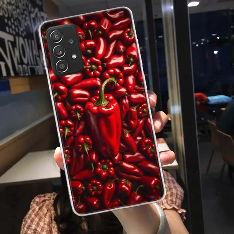 Taste The Flavor of Chili Peppers Phone Case For Galaxy S25+ Ultra Samsung A12 A22 A32 A42 A52 A52S A72 A54 A34 A24 A14 A73 A53