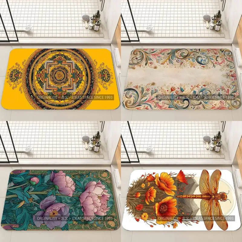 

Exquisite Oriental Pattern Living Room Decoration Home Sofa Non-Slip Carpet Study Bedroom Tatami Children'S Soft Floor Mat