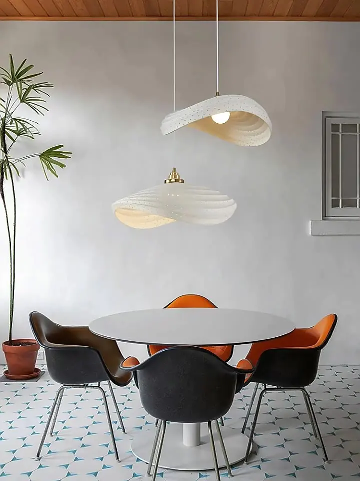 Dining Room E27 LED Pendant Lights Nordic Bar Wabi Sabi