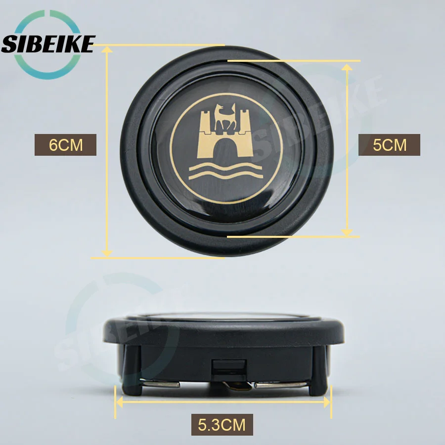 JDM Vintage Steering Wheel Horn Button Universal Horn Switch Cover for Volkswagen VW Wolfsburg