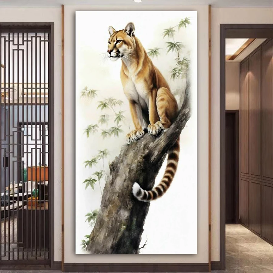 

Fullcang дикие животные Jaguar Diy алмазная живопись тигр волк полная квадратная круглая мозаика вышивка картина размер 100x200 см