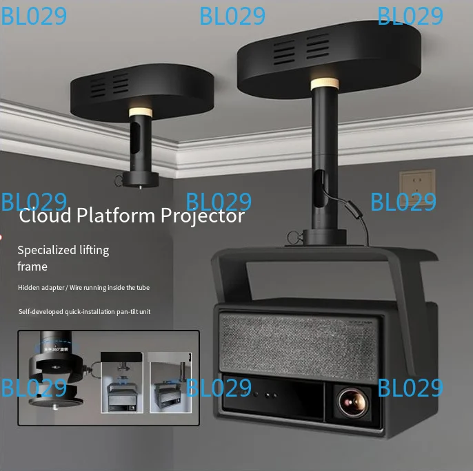 Universal Projector Ceiling Mount - 10KG Heavy Duty Adjustable Aluminum Alloy Bracket Compatible with CINE PH89-25