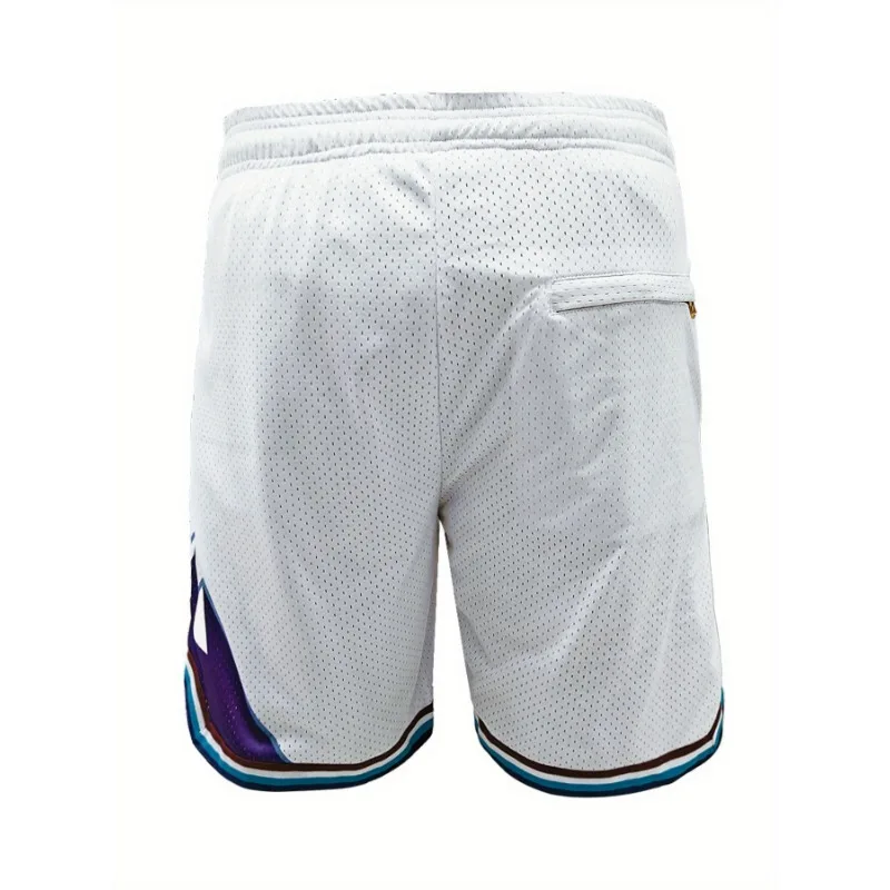Men's #12 Stretch Sports Shorts - Breathable, Quick-Dry Polyester with Elastic Waistband & Drawstring Basketball Shorts