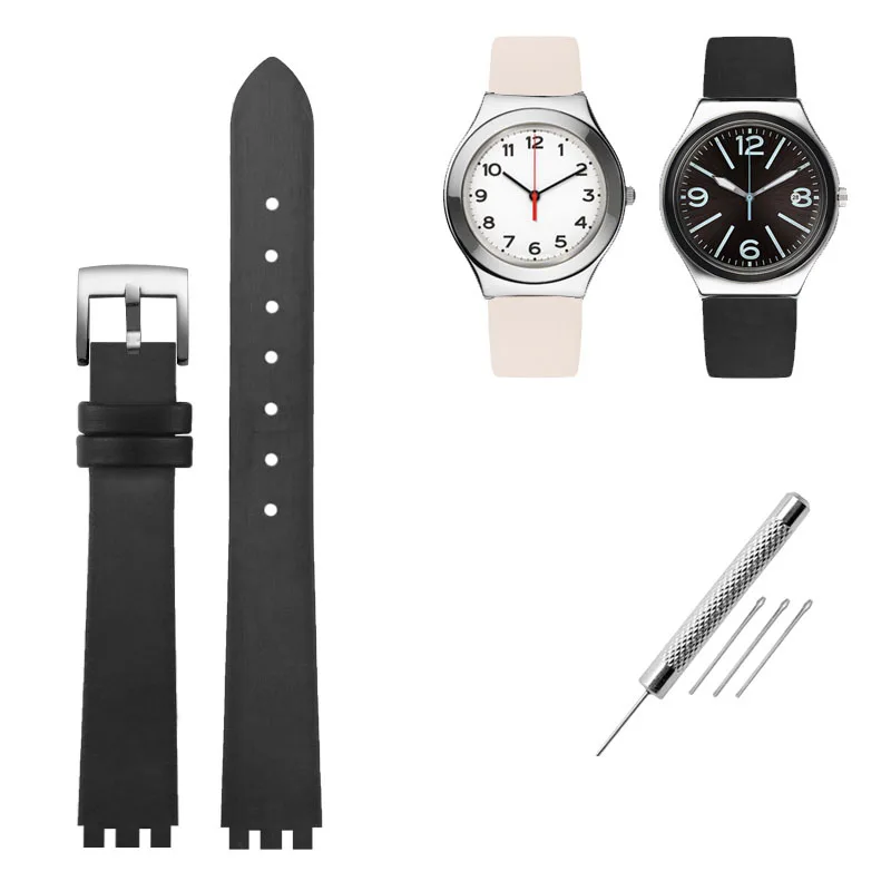 NEW Style Silk​ Genuine Leather Watch band For Swatch Series LP131 LW143 YSS317G LK292G YSS306 Women's Fashion Strap  Bracelet